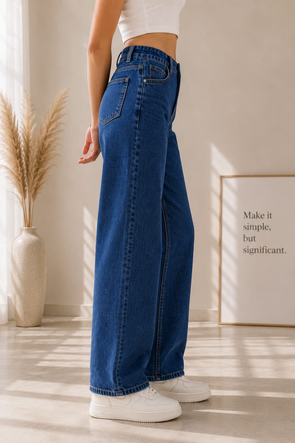 Wide Leg - Non-Lycra Denim